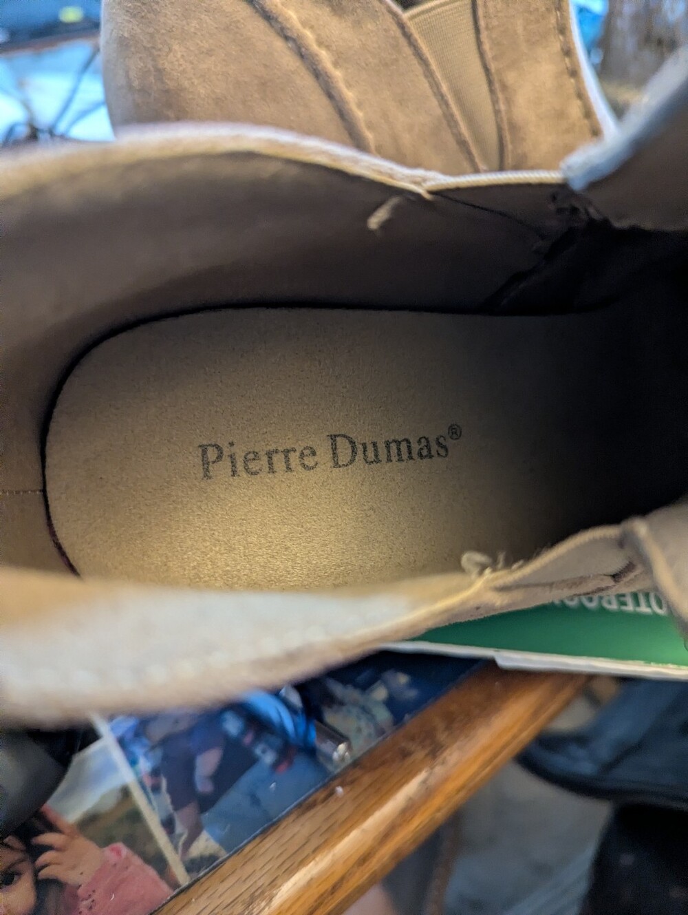 Pierre Dumas Tan Platform Elastic Inserts Ankle Boots Sz 8 - Picture 4 of 6